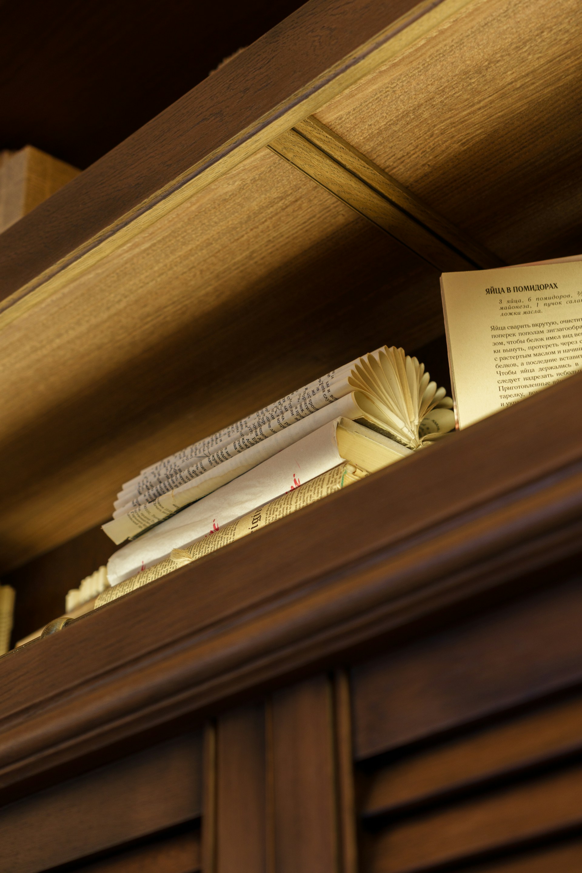 a book on a shelf
