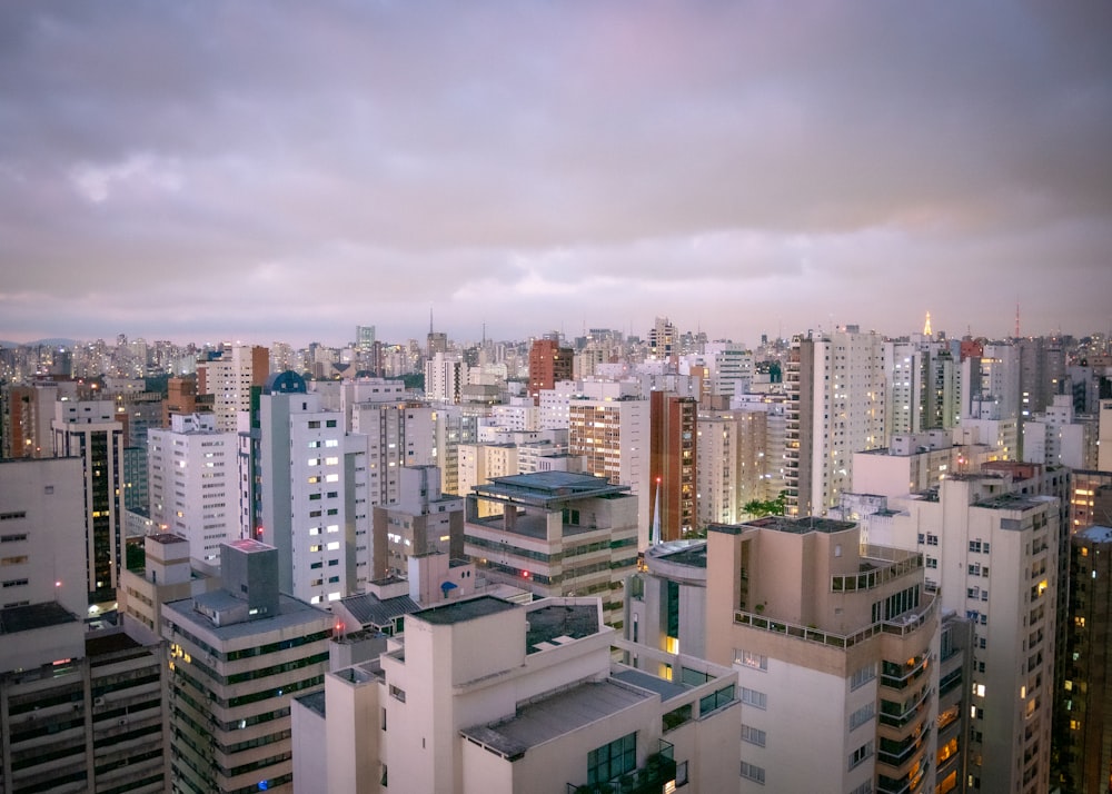 a city with many buildings