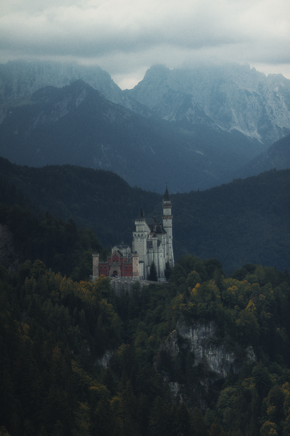 a castle on a hill