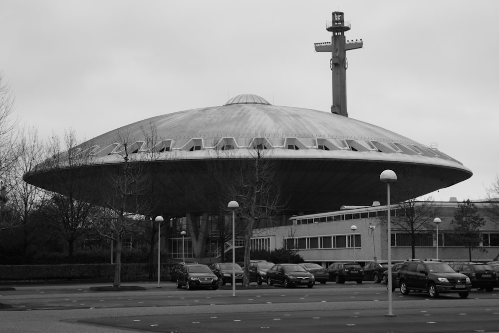 a large building with a dome roof