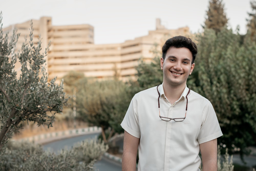 a man standing outside