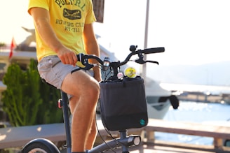 a person riding a bicycle