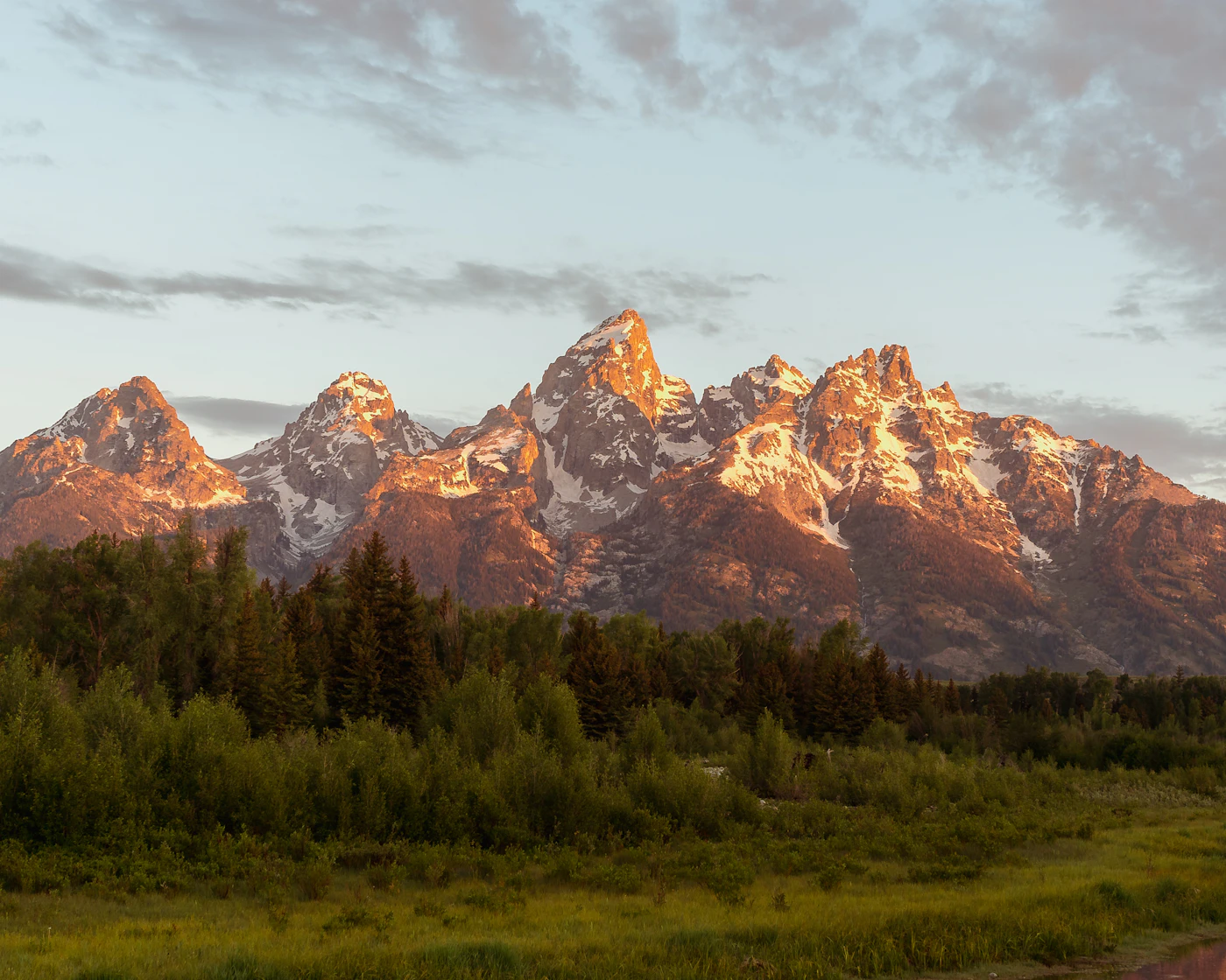 Grand Tetons at sunrise