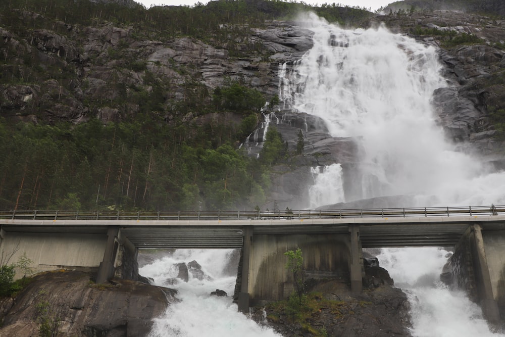 a bridge over a river