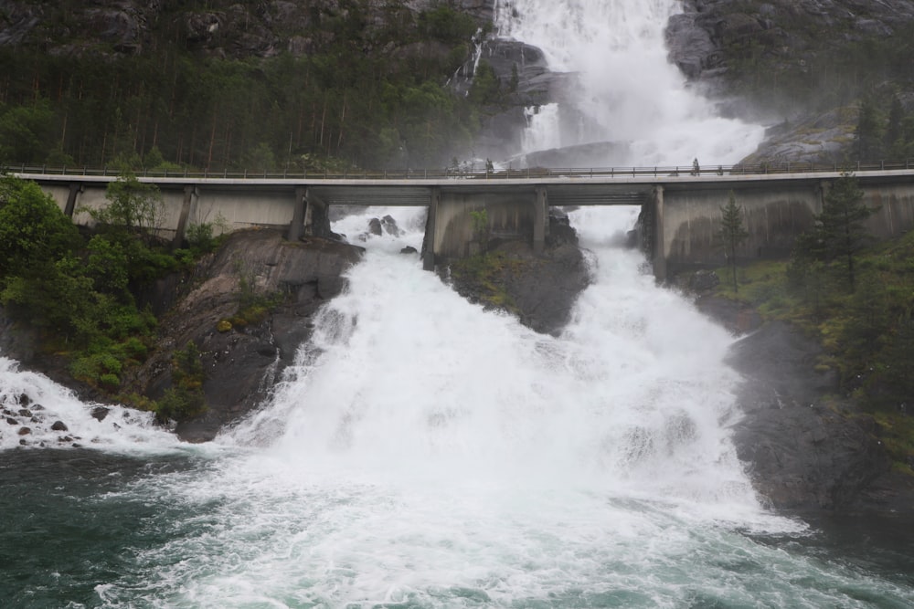 a bridge over a river