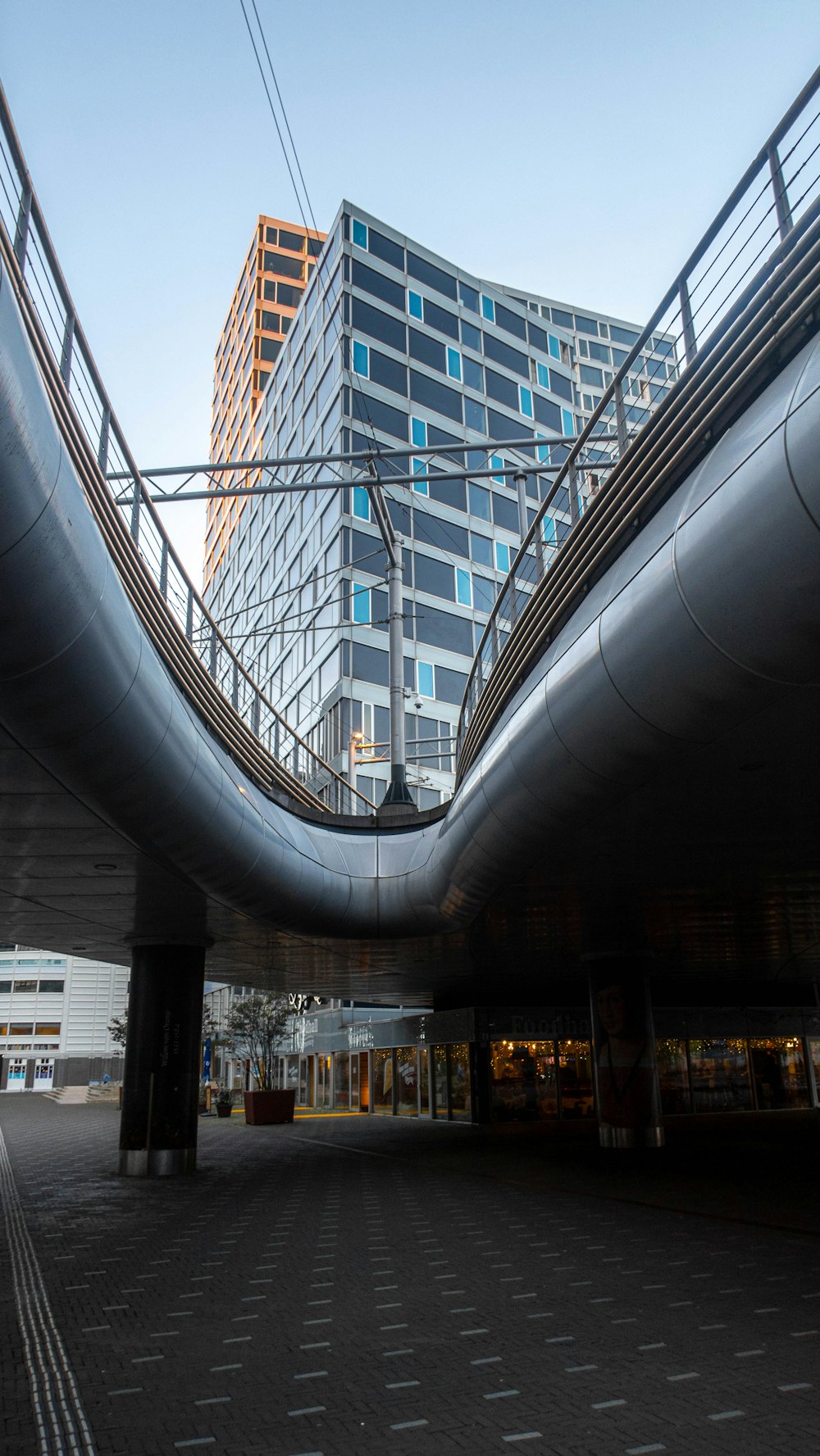 a building with a glass front