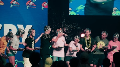 a group of people dancing