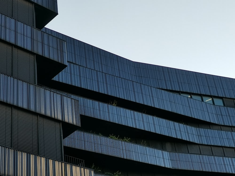 a building with a glass wall