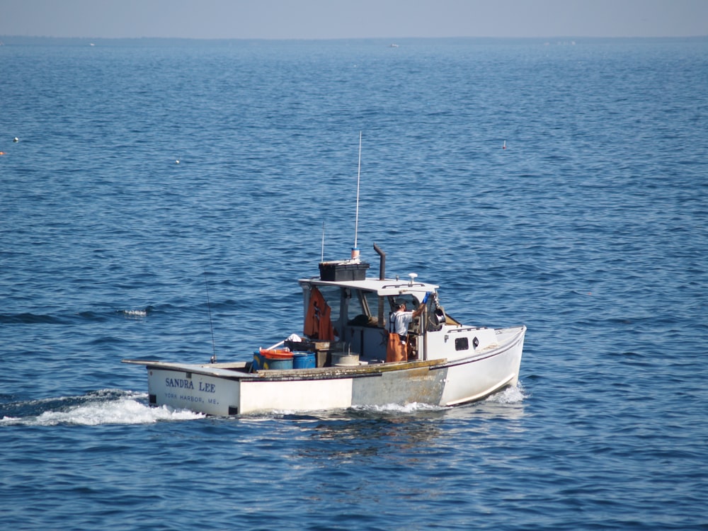 a boat sailing in the sea