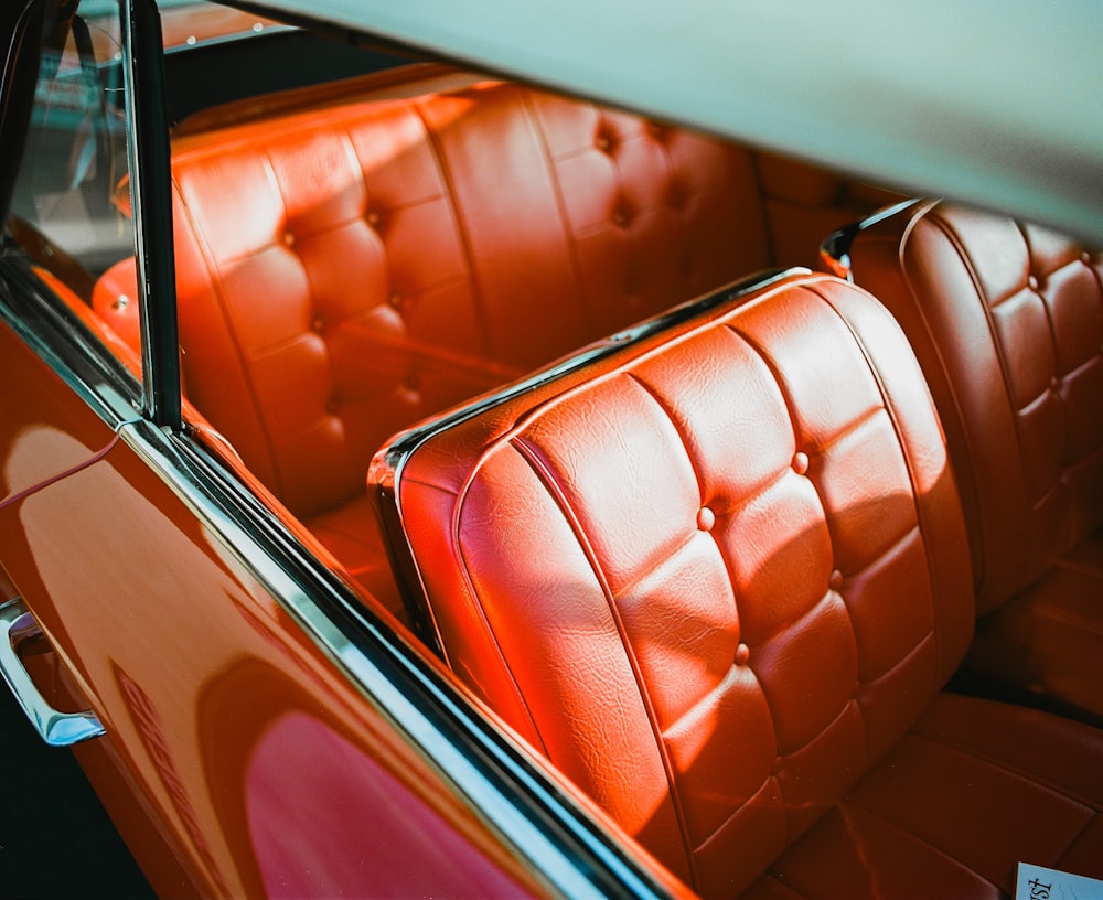 a red chair in a room