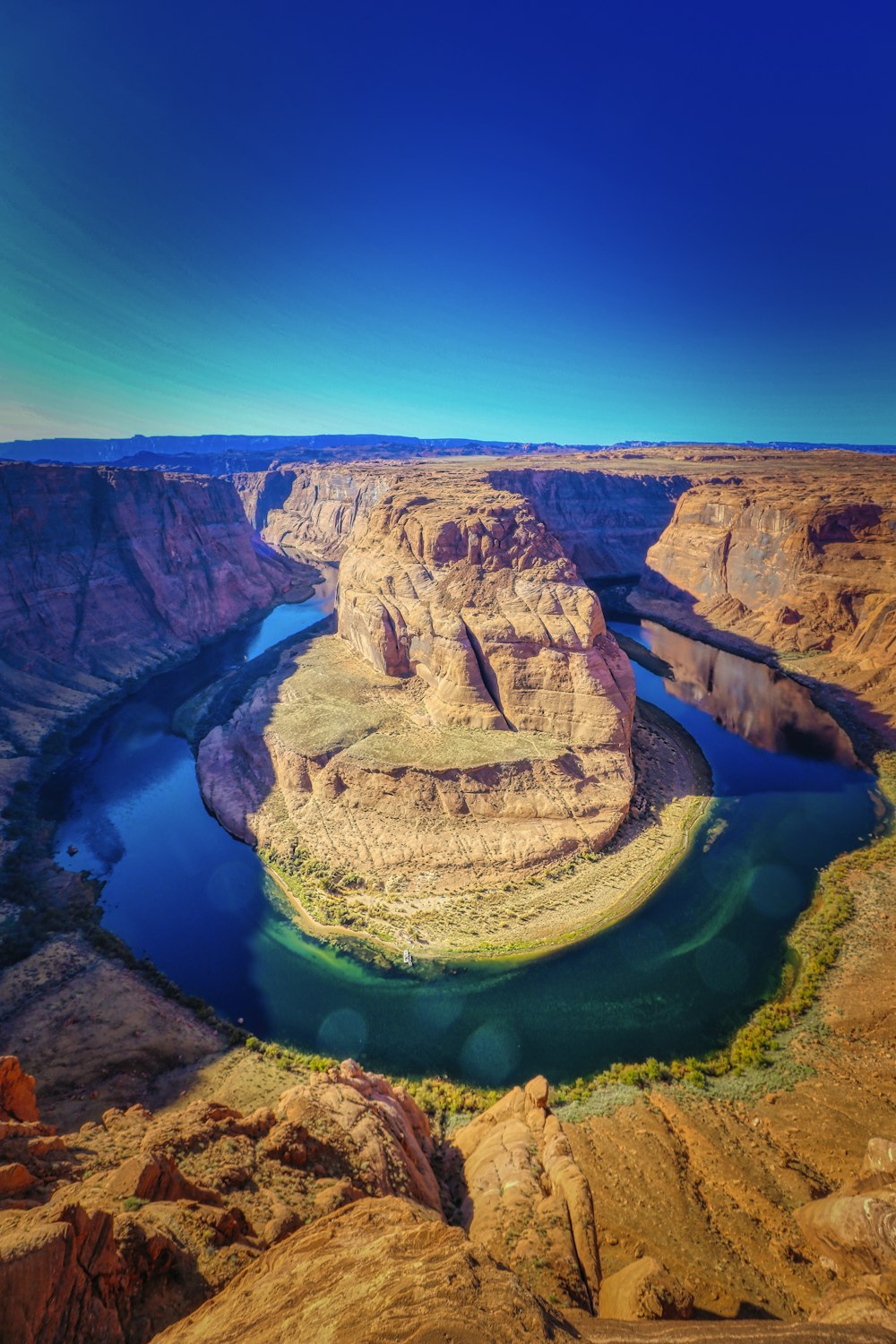 a high angle view of a canyon