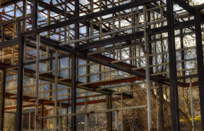 a building with glass windows