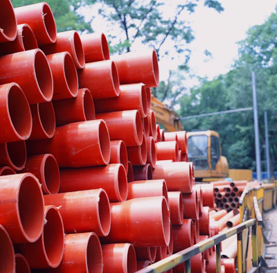 a large red and white roller coaster