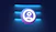a blue and white logo
