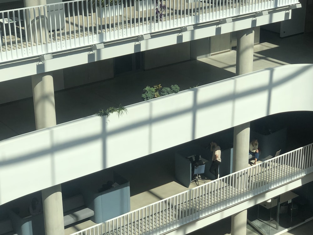 a person walking up a flight of stairs