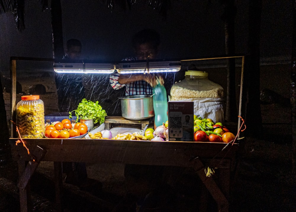 a person cooking in a kitchen