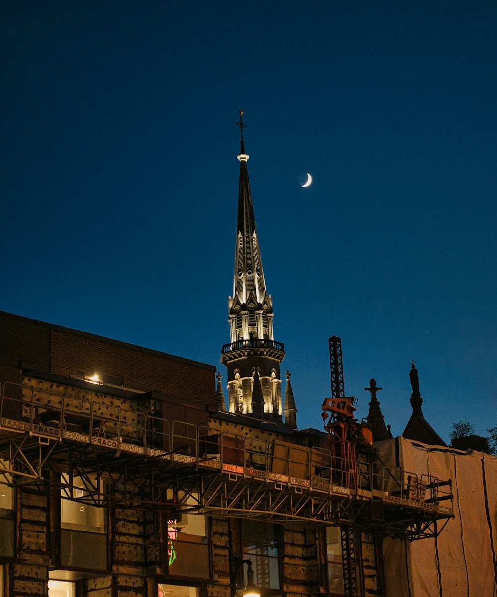 a tall building with a tower