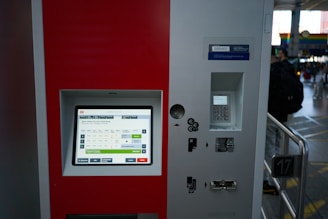 a machine with a screen