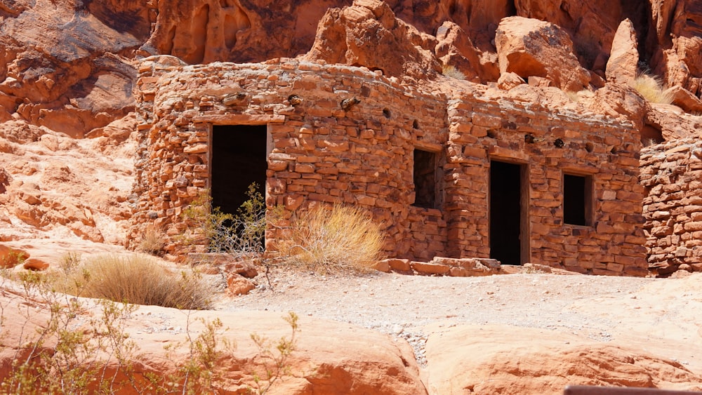 a building in the desert