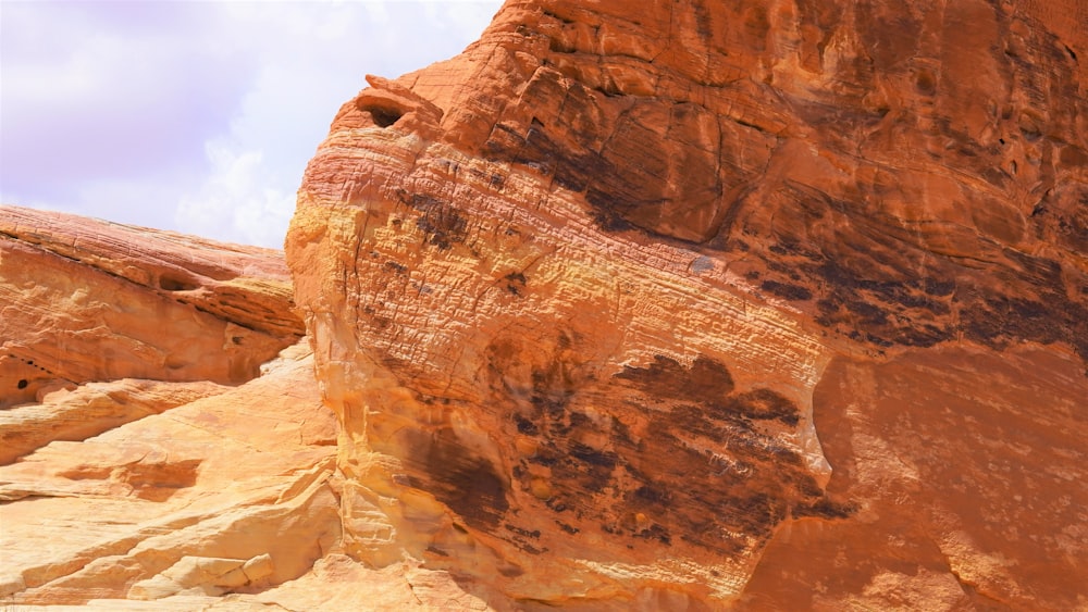 a large red rock formation