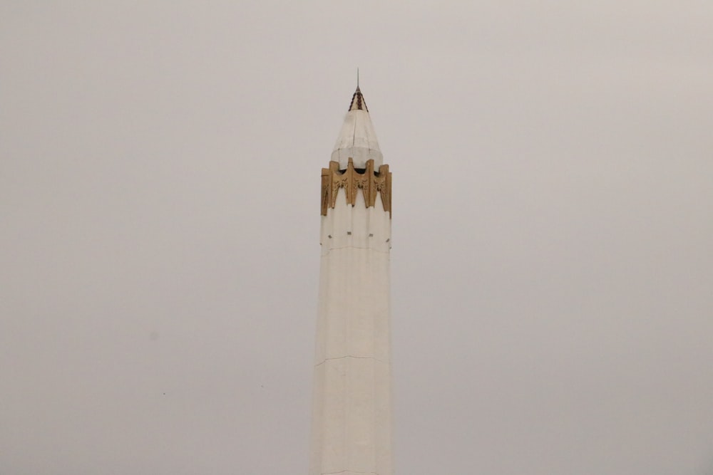 a tall white tower