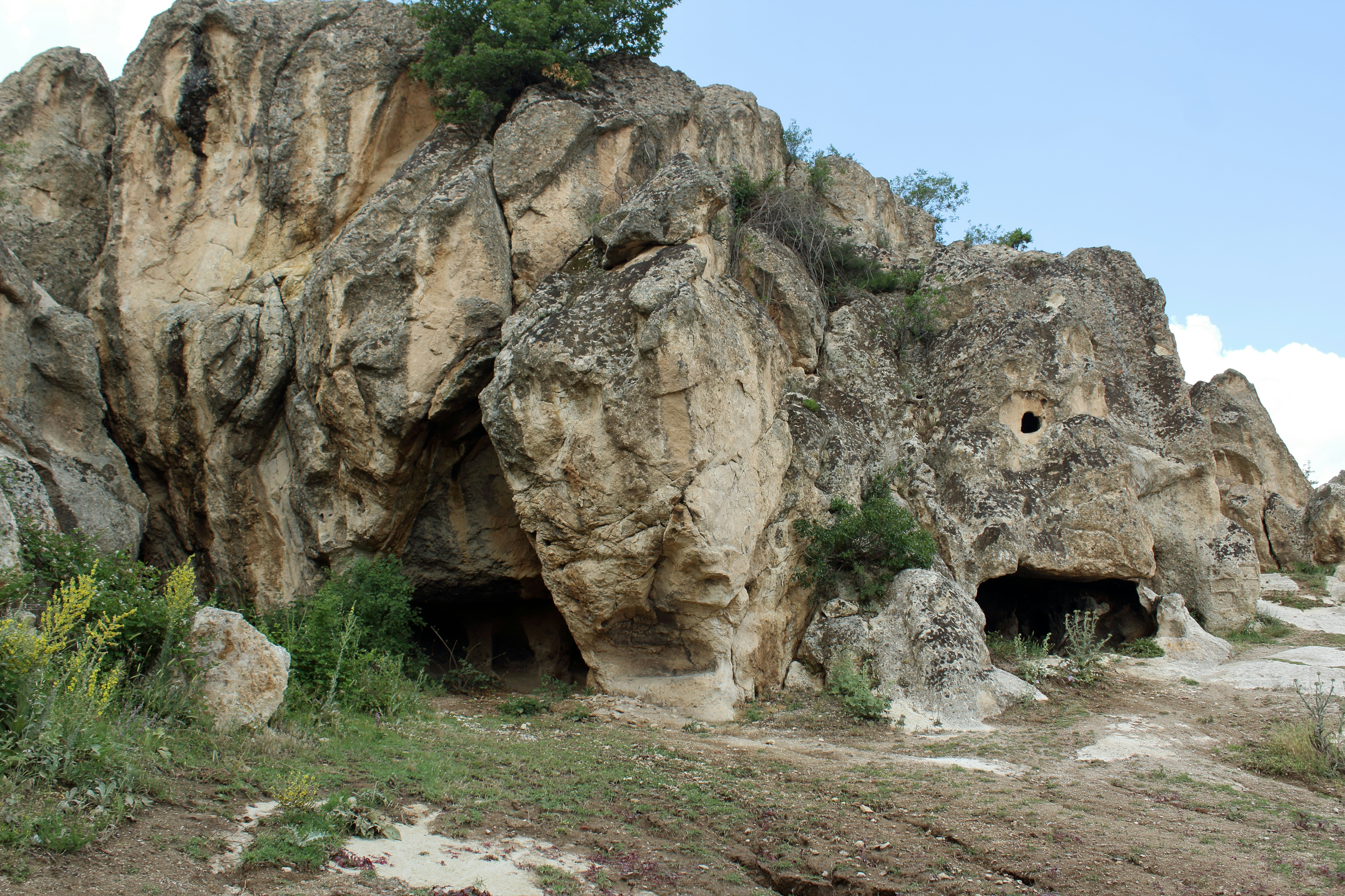 a large rock formation