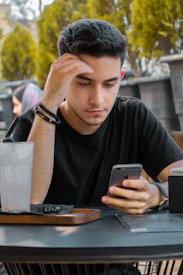 a person holding a phone