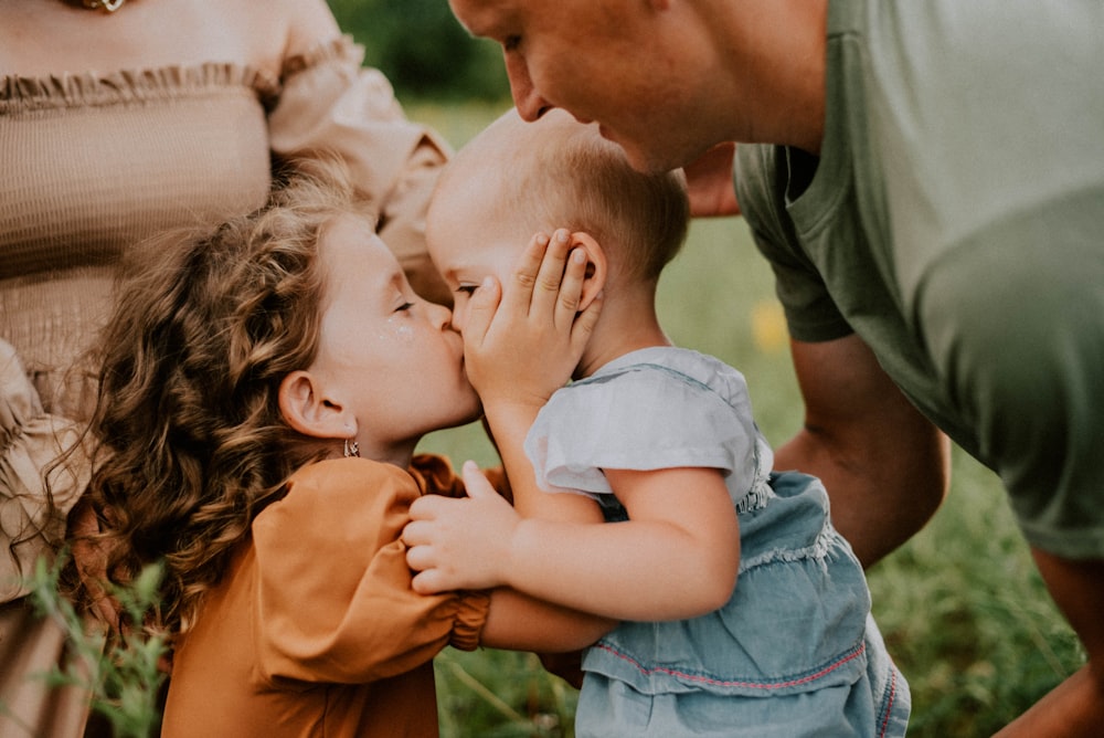 a person and a couple of children