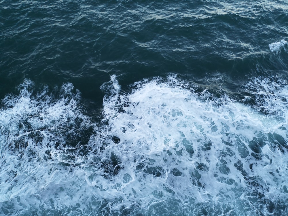 waves crashing on a beach