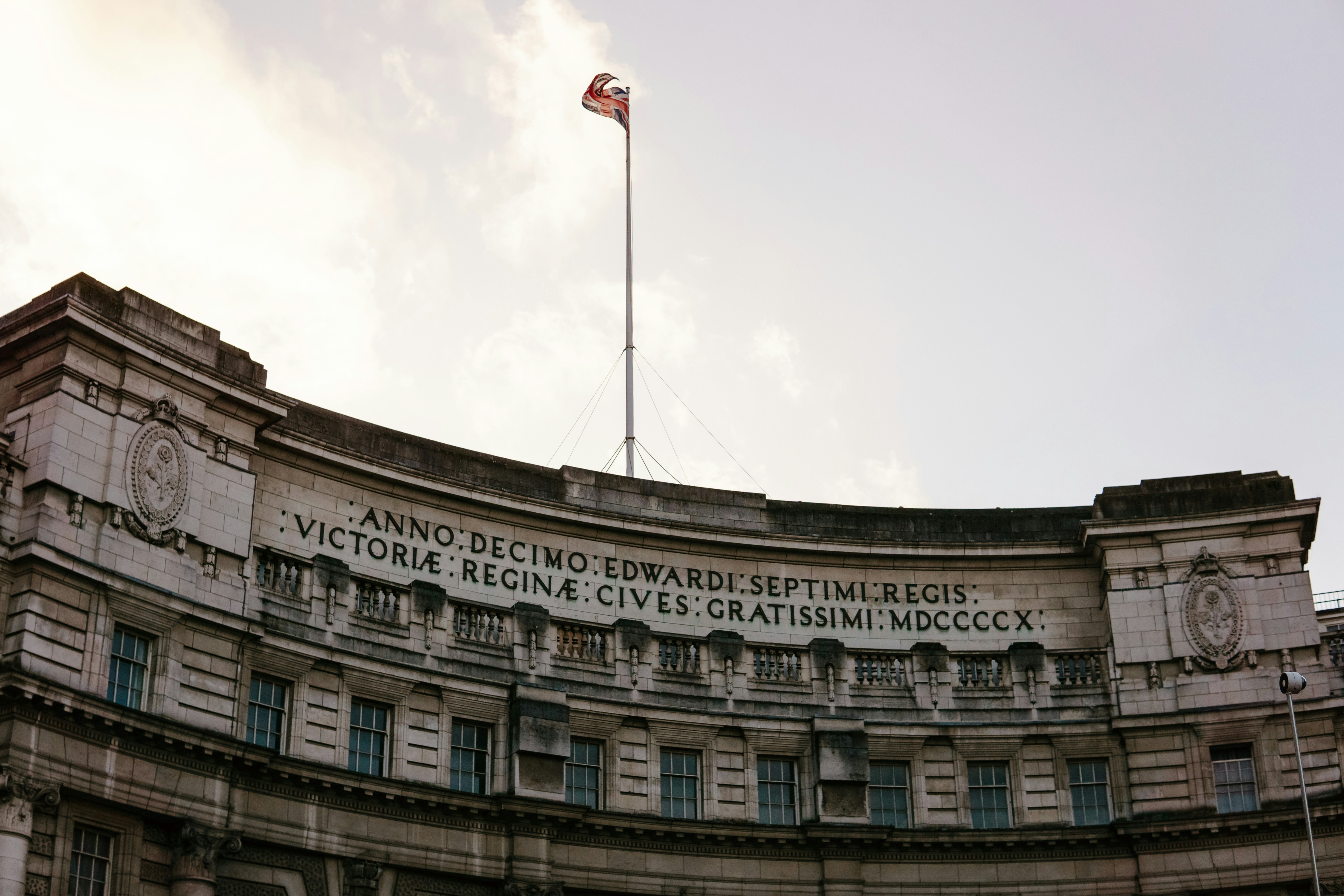 a flag on top of a building