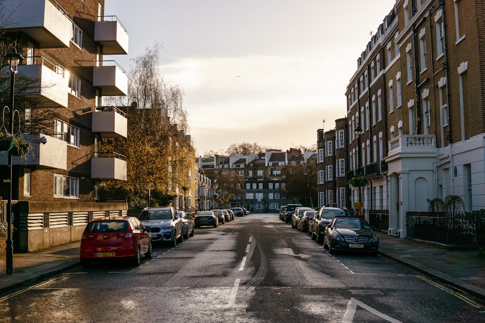 a street with cars parked along it