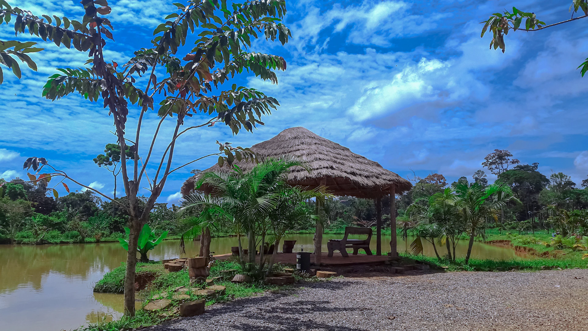 a hut on a beach