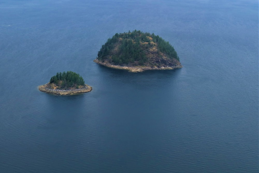 two islands in the ocean