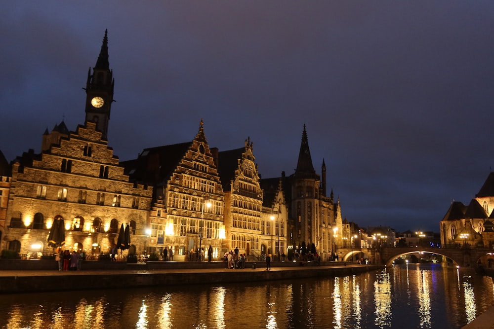 a large building with a clock tower