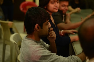 a man sitting in a chair