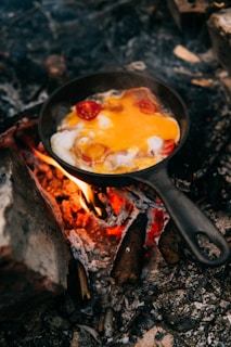 a pan of food