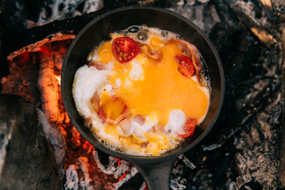 a pan of food