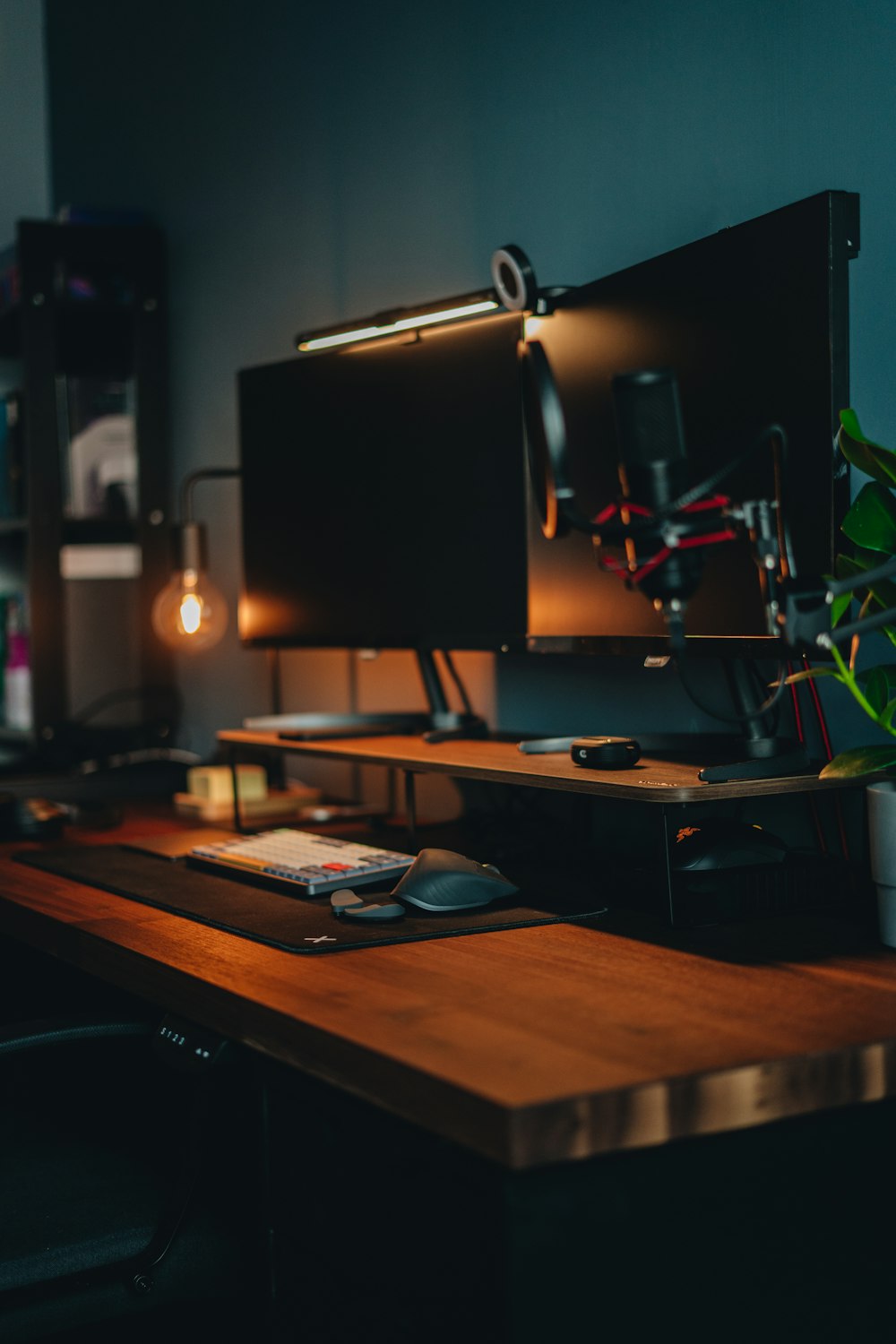 a computer on a desk