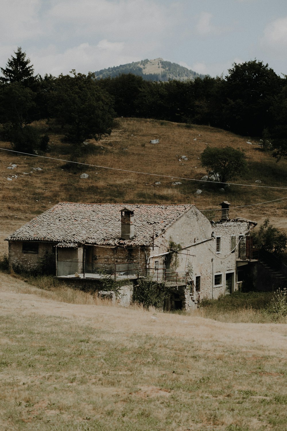 a house in a field