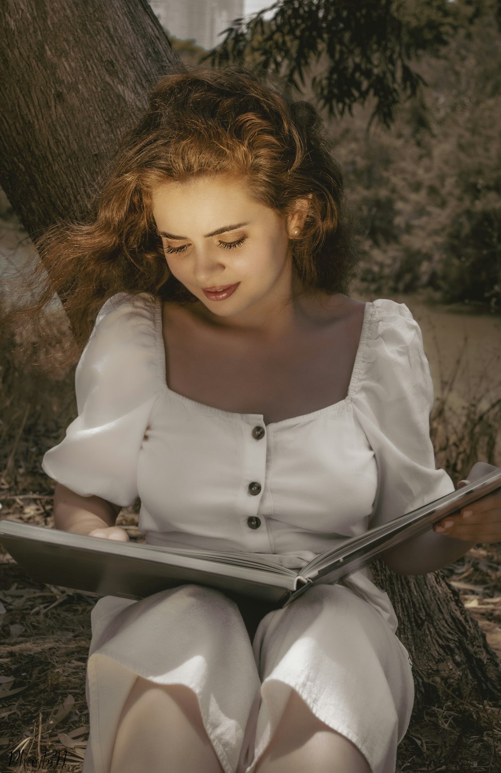 a person sitting on a bench