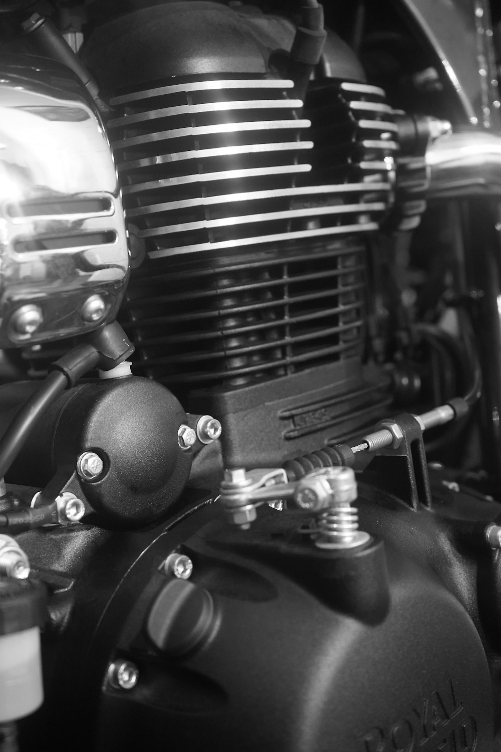 a close-up of a motorcycle