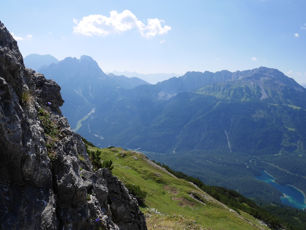 a valley between mountains