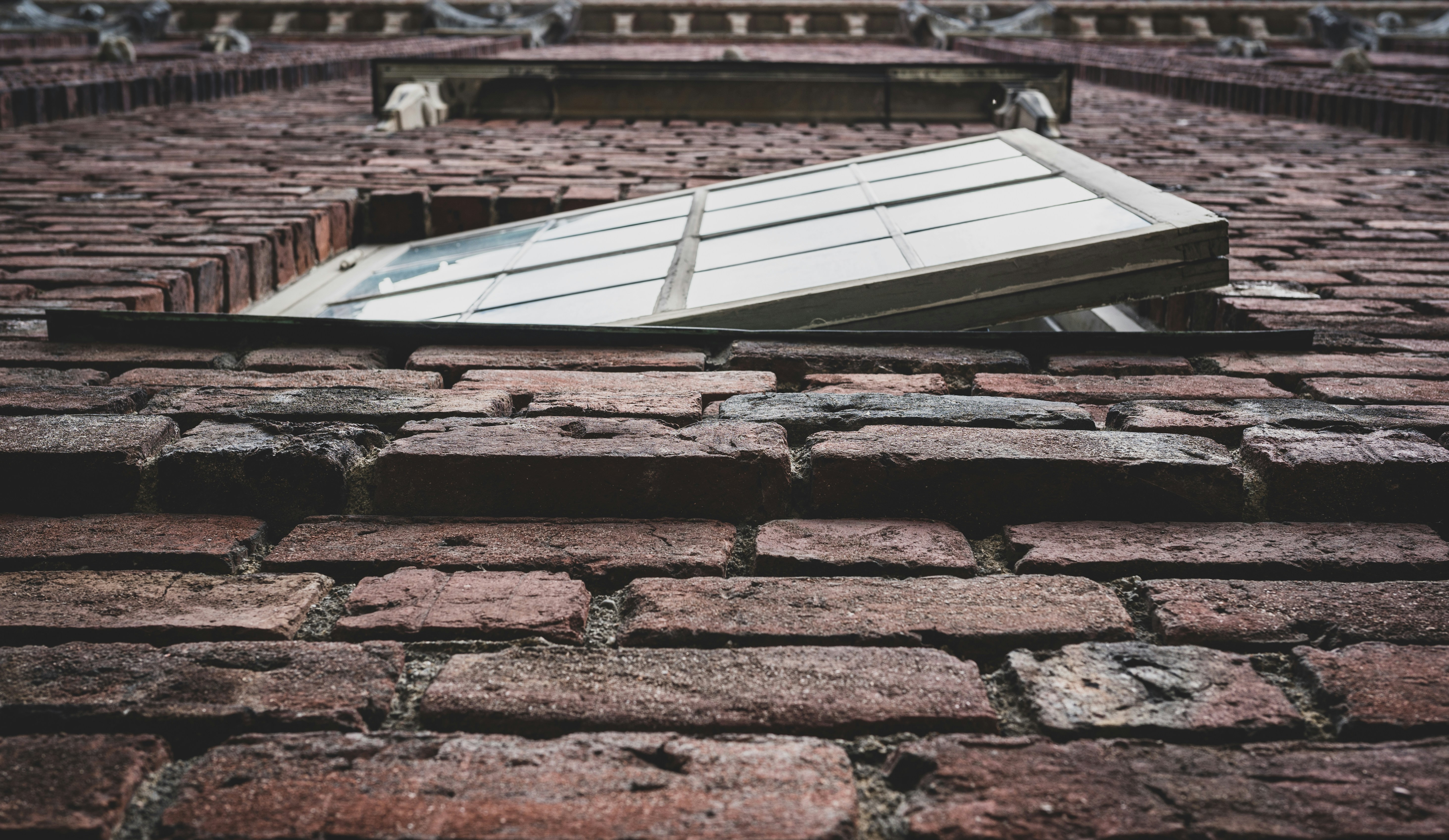 a roof with a solar panel