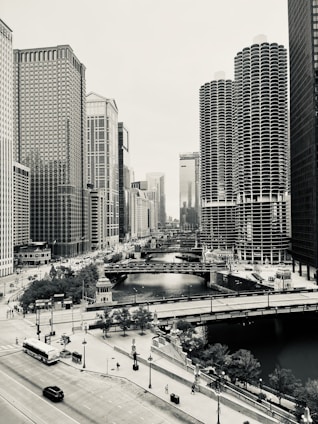 a city with tall buildings