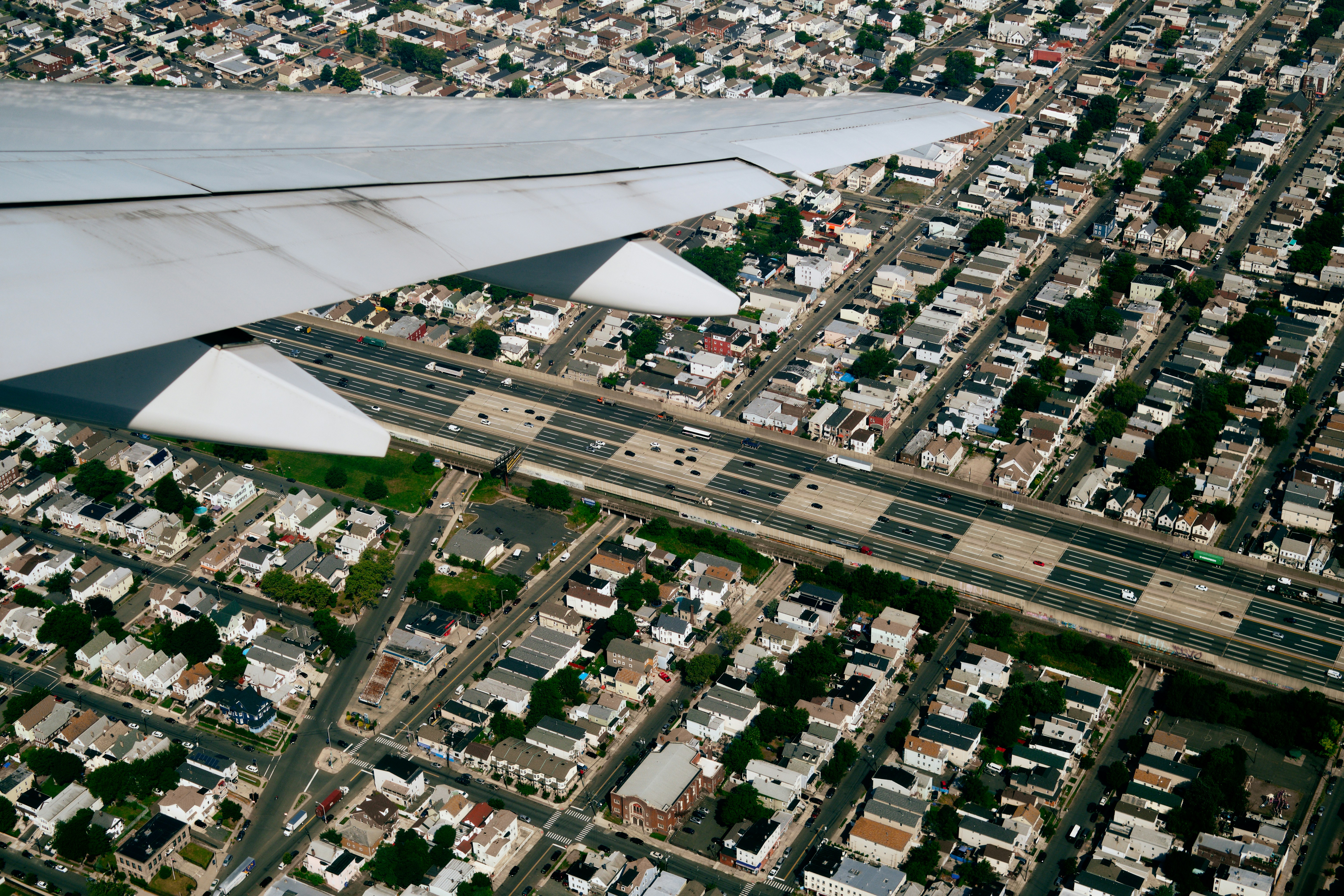 an aerial view of a city