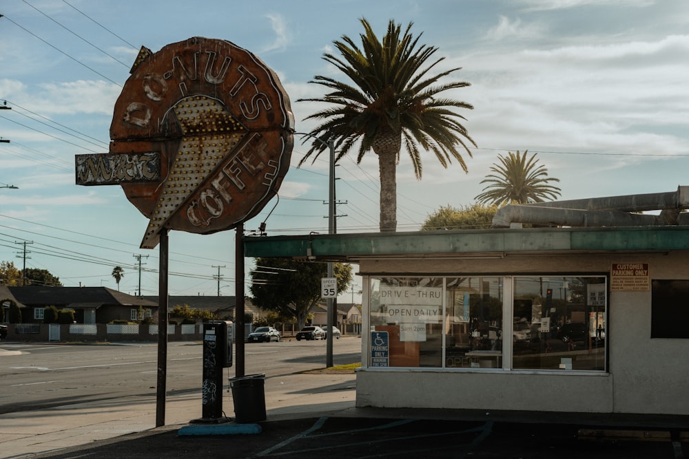 a sign on the street