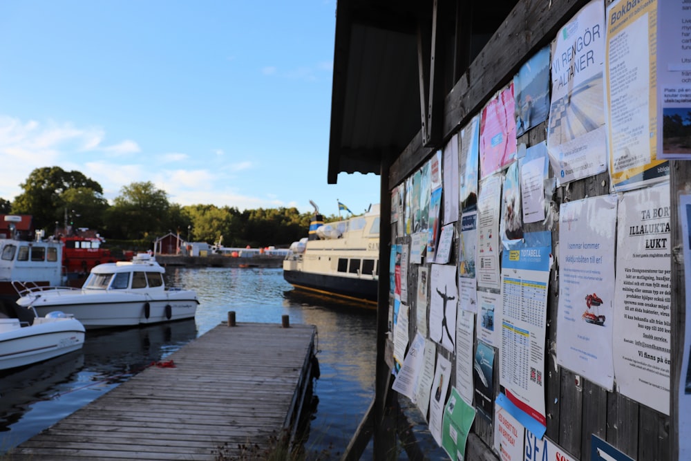 boats parked at a dock