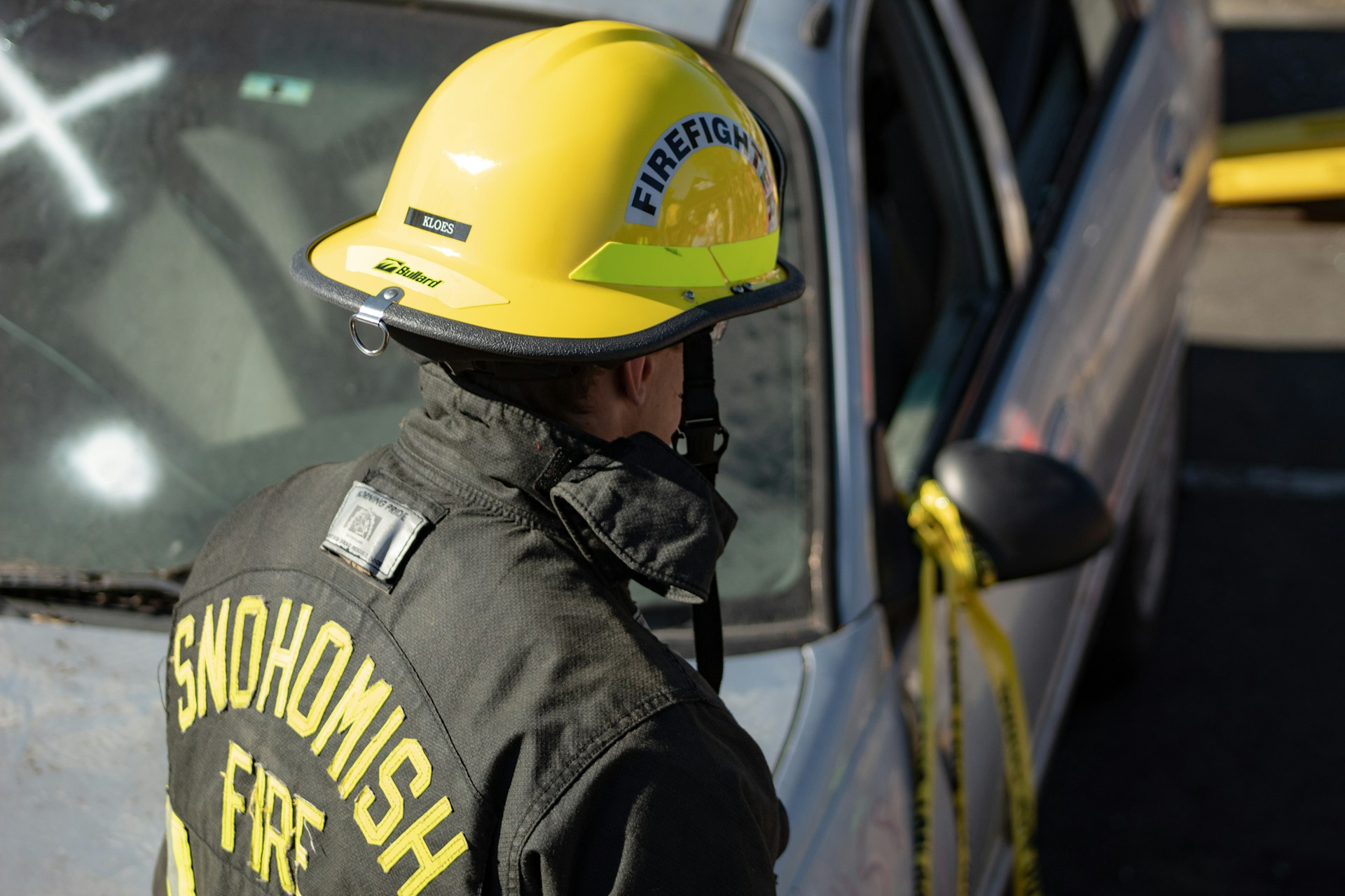 a person wearing a helmet