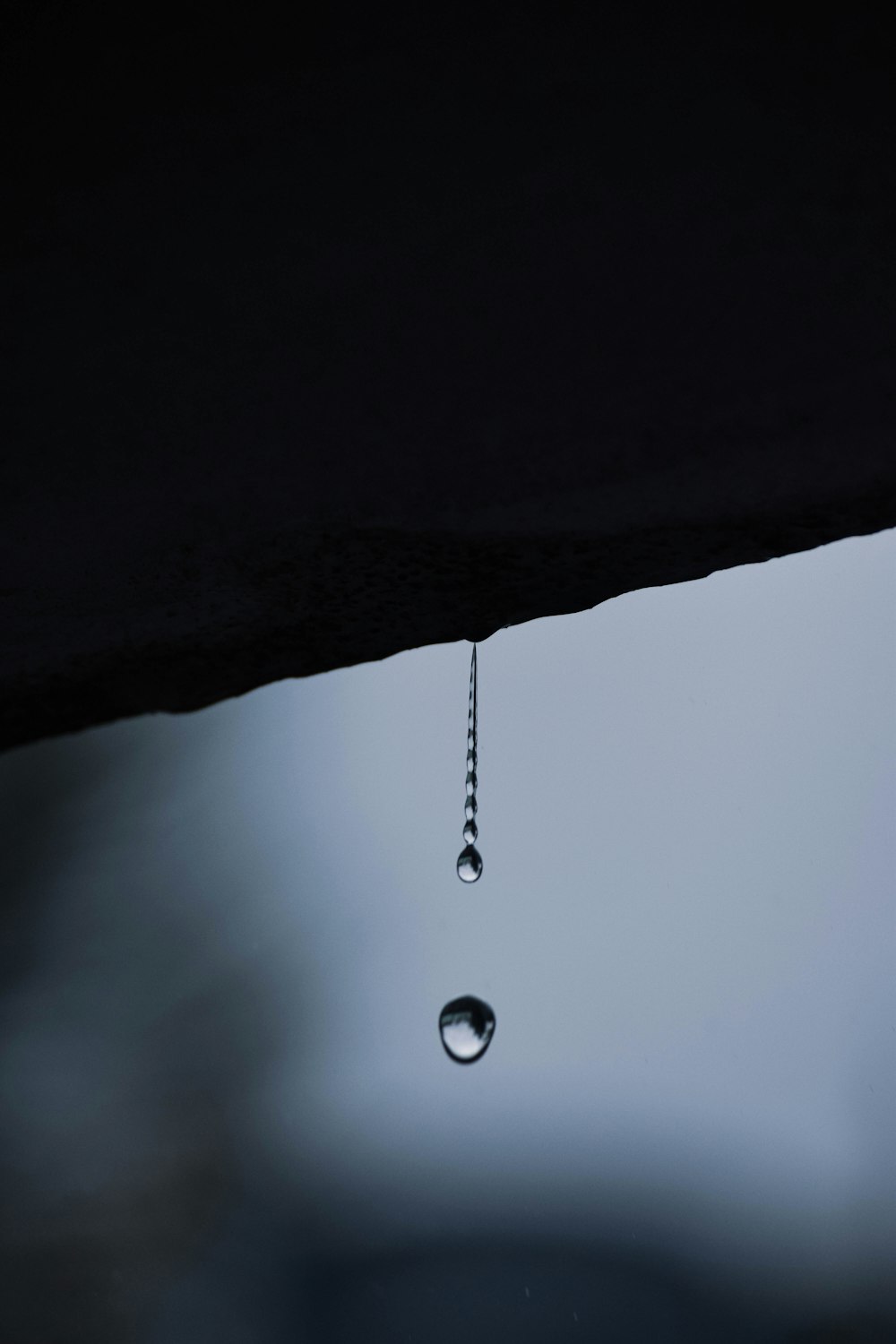 a drop of water falling into the air