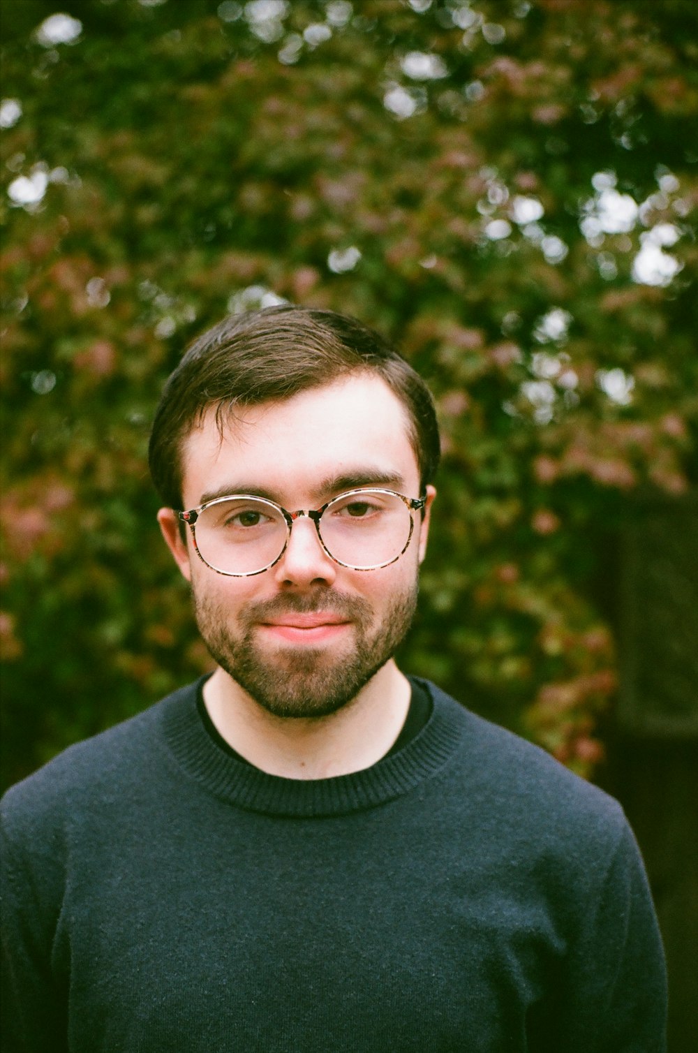 a man wearing glasses